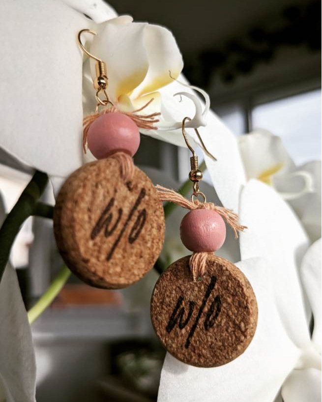 "Signature" Boucles d'oreilles personnalisées avec vos bouchons